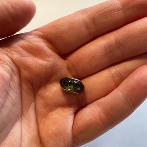 Pandora Murano Glass “dark green polka dot” charm